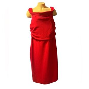 Trina Turk Red Sheath Cocktail Dress